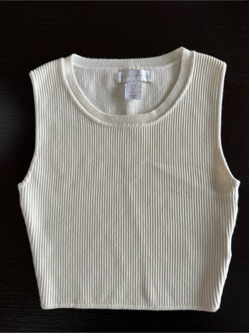 Ribbed Tank Top - Cream
